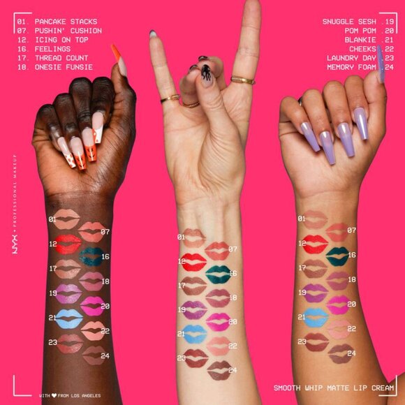 NYX SMOOTH WHIP LIP SET OF 3 - THREAD COUNT, BDAY FROSTING, BERRY BEDSHEETS - Picture 9 of 9